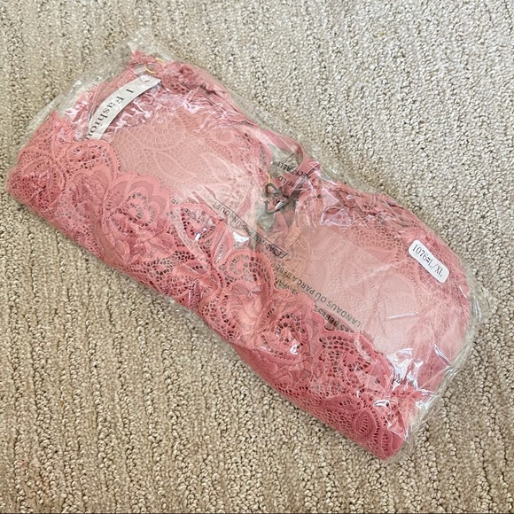 Rose Strappy Lace Bralette NWT S-XL - Picture 4 of 4